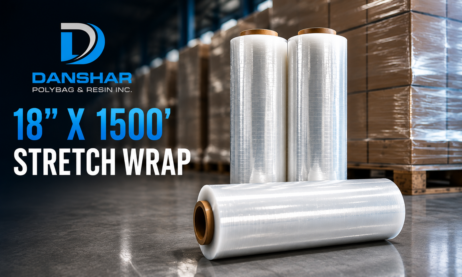 Danshar 18X1500 Stretch Wrap